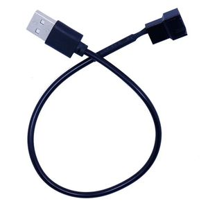 Adaptateur USB 3pin ou 4pin Câbles d'adaptateur USB Adaptateur de connecteur de câble d'alimentation de ventilateur PC d'ordinateur à 4 broches 5V 30cm Connexion