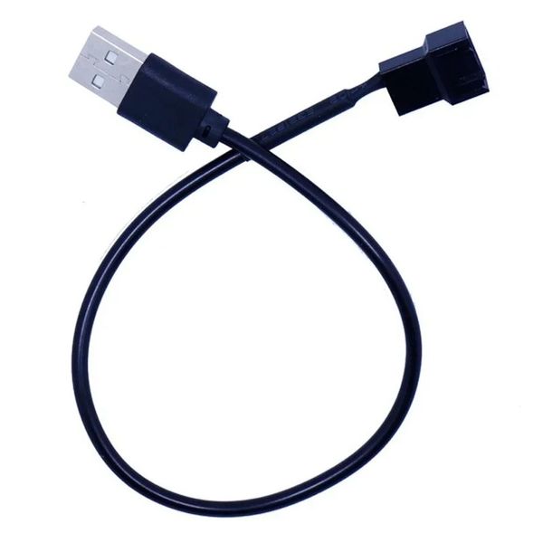 Adaptateur USB 3pin ou 4pin Câbles d'adaptateur USB Adaptateur de connecteur de câble d'alimentation de ventilateur PC d'ordinateur à 4 broches 5V 30cm Connexion