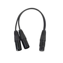 3PIN XLR 1 mannelijk tot 2 vrouwelijke audio -verlengkabelmicrofoon y audio splitter snoerlijn voor mixer microfoon luidspreker stadium licht