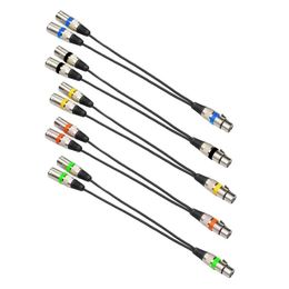 3PIN XLR vrouwelijke aansluiting naar dubbele 2 mannelijke plug y splitter 30 cm adapter kabeldraad voor versterker luidspreker hoofdtelefoonmixer voor versterker y adapter voor versterker y -adapter