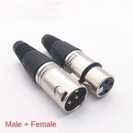 3PIN XLR Micrófono Adaptador de audio ENCHUNO 3 PIN XLR Terminales de cable de cañón de conector femenino XLR para conector de soldadura de micrófono