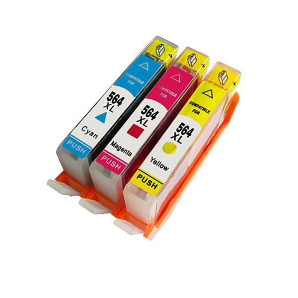 Cartucho de tinta 3PK 564 XL para HP Deskjet 3520 Photosmart Plus-B209A B210A/B/C/D/E