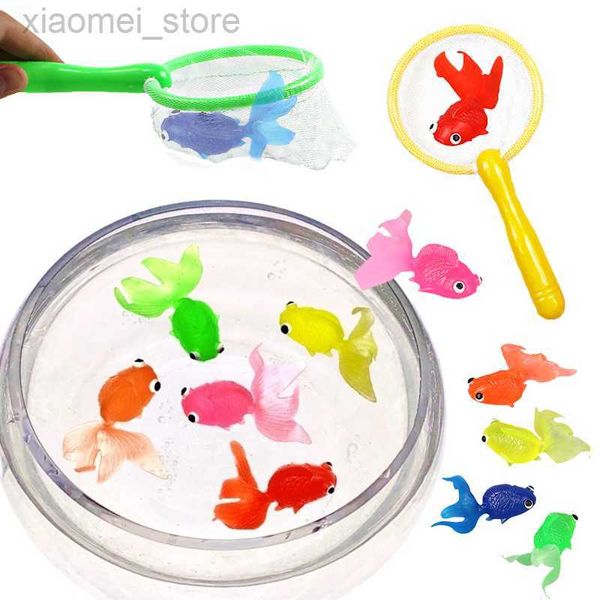 3PSCBath Toys Kids 6Pcs / Set Simulación de goma Goldfish Baby Bath Juegos de agua Juguetes para niños Baño Ducha Regalos