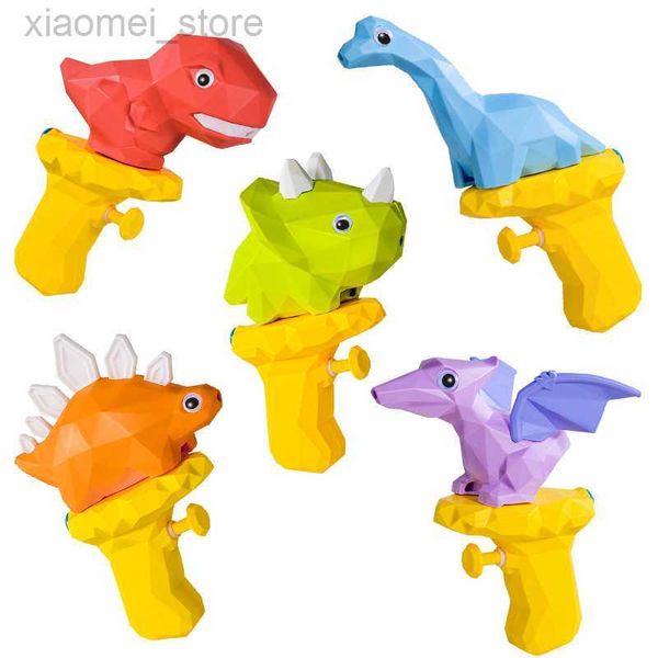 3PSCBath Toys jouet pistolet à eau animal dinosaure dessin animé mini pistolets à eau presse pour enfants piscine extérieure jouet avec 5 pièces