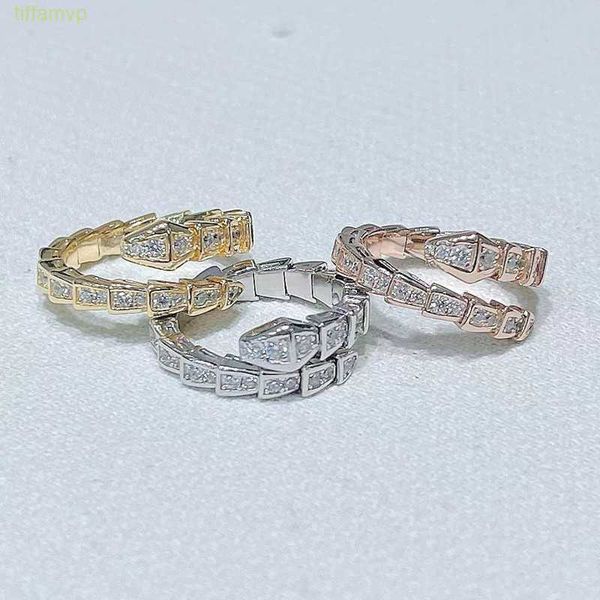 3s5n Designer Bijoux de luxe Bvlger Bhome Bagues en argent sterling Trésor Famille Serpent pour femme Polyvalente et personnalisée Tendance Index Bague Unique Des