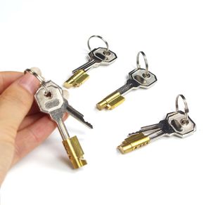 3 porte-clés ensemble/lot avec noyau de verrouillage en laiton pour Cage à coq mâle bouchon de verrouillage retenue pénis furtif Locks7888346