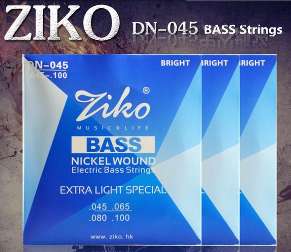 3 set/lote 045-100 DN-045 ZIKO cuerdas de bajo guitarra piezas de guitarra al por mayor accesorios de instrumentos musicales