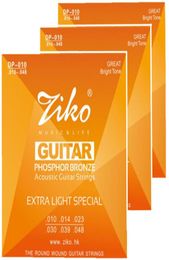 3SETSLOT 010048 Ziko ACUSTIC GUITARE CONDUCTIONS INSTRUMENTS DE MUSICALES ACCESSOIRES PHOSPHOR BRONZE CONDUCTIONS GUITARE PIÈCES entièrement 7512509