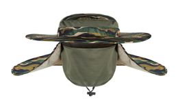 3Setslot Outdoor Antiuv Zonhoed met gezichtsmasker Camping wandelvissen Zon Cap met masker voor Menwomen5101168