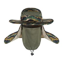 3Setslot Outdoor Antiuv Zonhoed met gezichtsmasker Camping wandelvissen Zon Cap met masker voor Menwomen5429670