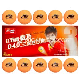 Balle de Tennis de Table 3 étoiles D40 Orange plastique Poly Original 3 étoiles jaune balles de Ping-Pong 240227