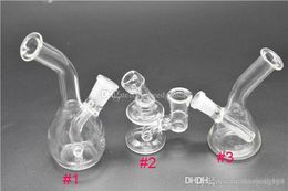 3Style 10mm 14mm Femelle Mini Verre dab plate-forme pétrolière bong Tuyaux Pyrex barboteur en verre émoussé percolateur bongs