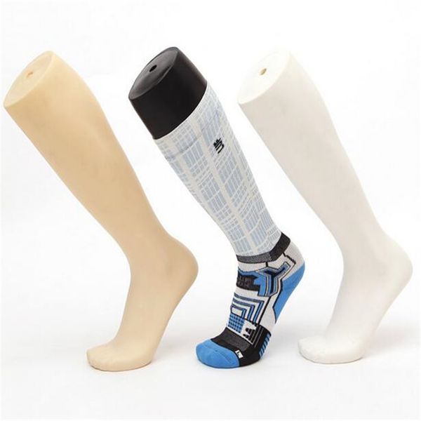 Maniquí artístico de pie masculino de plástico de 3 estilos para exhibición de calcetines deportes fútbol Color de piel pierna brillante modelo M00544