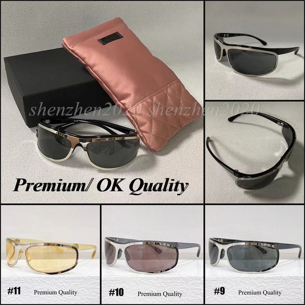 Lunettes de soleil protectrices incurvées de qualité supérieure / OK pour femmes ou hommes avec des lunettes de soleil de logo de marque Diamond