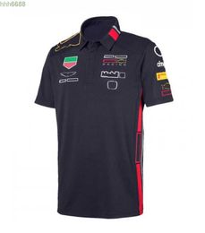 3t7v Polos pour hommes F1 Team Version Fan de voiture Costume de course Hommes et femmes Été Rouge T-shirt à manches courtes Fan de voiture Vêtements à séchage rapide Salopette Polo Customizat Customizabl