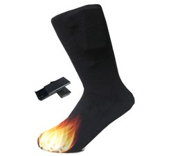 3V Thermal Cotton Chaussettes chauffées Men Femmes Batterie Batterie Batterie Faire du pied hivern