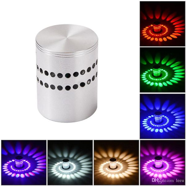 Lámpara de pared LED creativa de 3W, lámpara de pared RGB, aplique de iluminación luminosa, decoración de pared interior, luz de ambiente de Club