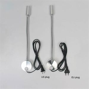 3w Led Flexible Tuyau Plug Mur Lampes De Chevet Lecture Lampe Pliante Miroir Maquillage Peinture Lumières Appliques Chambre