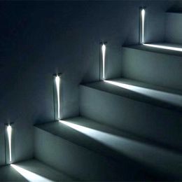 3W encastré LED lumière d'escalier AC85-265V intérieur IP20 extérieur IP65 coin appliques murales escaliers étape escalier couloir lampe d'escalier 210724