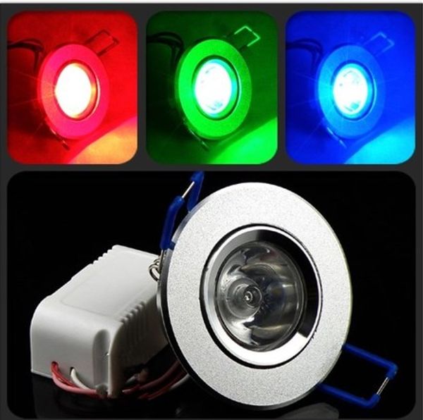 Lámpara de luz de techo LED RGB de 3W Lámpara de techo empotrada RGB Foco de bombilla 85 ~ 265V con control remoto de 24 teclas