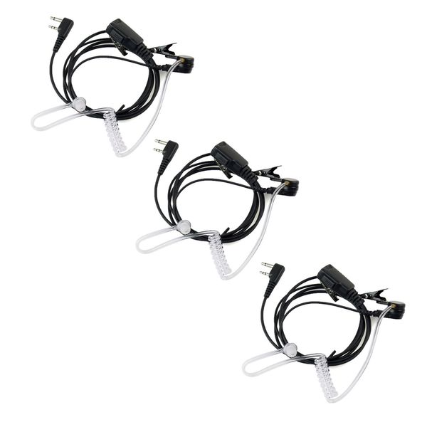 Écouteur de casque de tube acoustique 3X 2 broches pour ICOM IC-F3 IC-F3S F4 F14 Radio Hot