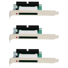 Carte flash compacte CF 3x à 40 broches sur le panneau arrière du support PCI de l'adaptateur PCI 3,5 IDE