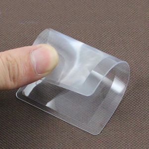 Magnifiers de microscopio 3x Forma de tarjeta de crédito Forma Transparente Magnifier Ampliación Lente de Fresal Fresal Hecho de plásticos 85x55mm AM808