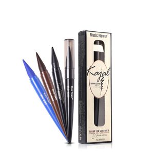 3x Nude Looks Kajal Eyeliner Mate Impermeable Eye Liner Lápiz Music Flower Charming Electric Brown / black / blue Eyes Makeup