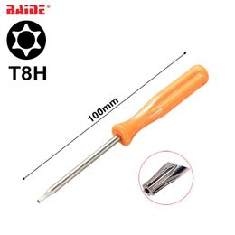 3x100mm 45 # Tournevis orange en acier T8 avec trou Phillips Flathead T3 T4 T5 T6 T6H T7 T8H pour Xbox360 Shaver T10H 2 0y 3 0y Vis202L