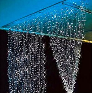 3x3 / 3x1m LED Bruiloft Fairy Light Christmas Garland Gordijn String Lights Outdoor Newyear Birthday Party Tuin Decoratie