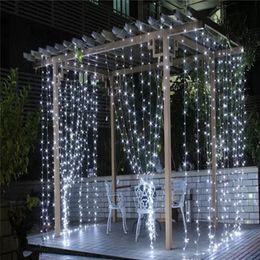 3x3m 300 LED Outdoor Waterdichte LED Gordijn Licht 8 Modellen Xmas String Fairy Gordijn Garlands Party Lights for Wedding