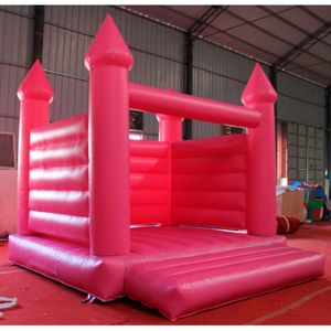 Castillo hinchable rosa de 3x3m con temática de circo, casa de salto blanca, gorila, discoteca para niños, fiesta de cumpleaños y boda