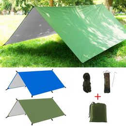 3x3m Sun Shelter Camping Mat Tent voetafdruk 21d Nylon Multifunctionele tent Camping Tarp Waterdichte picknickmat met draagtas 240422