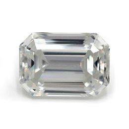 3x5-10x14 mm blanc d couleur VVS1 Emerald Cut Moisanite Stone avec GRA Certificate234m