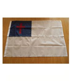 3x5 150x90cm Christelijke vlag Custom 68D Polyester Dubbel gestikte digitale gedrukte polyesteralllanden Outdoor Indoor9156618