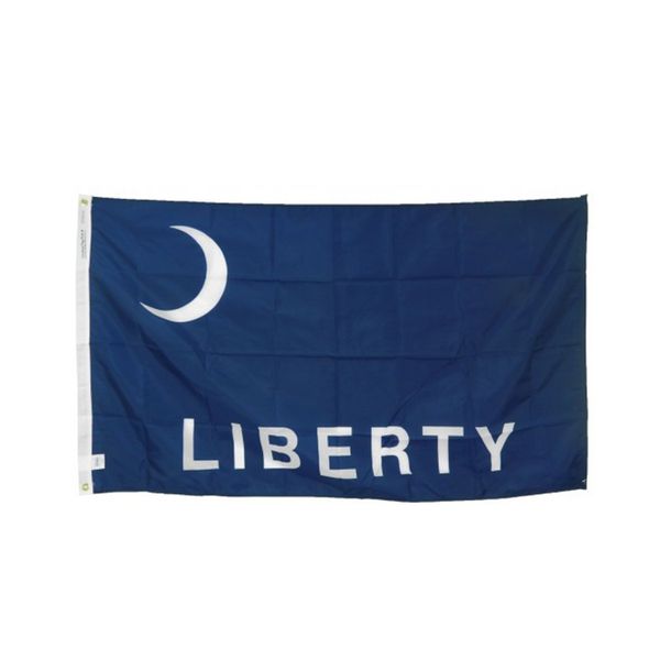 3x5 150x90cm Fort Moultrie Liberty Crescent Moon Flag Banner, Brass Grommets, Indoor Outdoor Festival, livraison gratuite