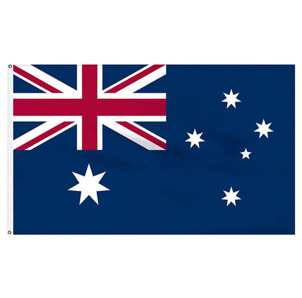 3x5 Australia Flag National Hanging Outdoor Indoor Impresión de pantalla Interior 68D Impresión de pantalla Soporte Drop 4408819