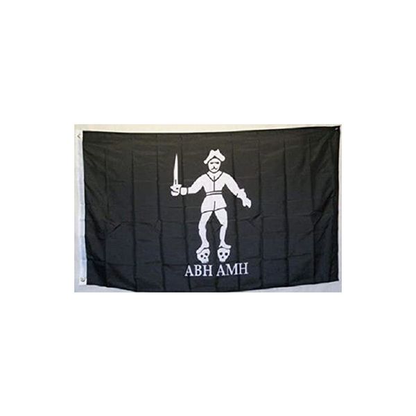 3x5 Black Bart Drapeau Pirate Abh Amh Roberts Drapeaux, 150x90cm Drapeaux Bannière 100% Polyester Tissu Suspendu Festival National, Livraison Gratuite