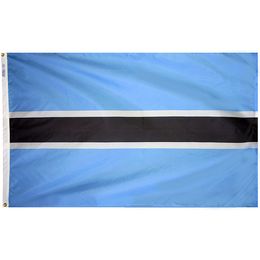 3x5 Botswana vlag, nationaal Alle landen Sate 3x5FT scherm Digitaal afdrukken, 100% polyester stof, gratis verzending
