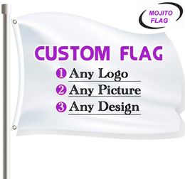 3x5 drapeau personnalisé ou bannière 3x5ft Flying 100D Polyester - Bannière publicitaire en plein air toute taille de toute taille - 240417