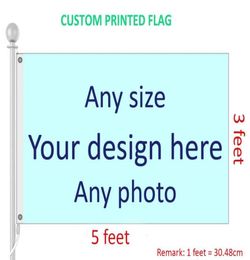 Flag et bannière personnalisés de 3x5 pieds tout logo Toute couleur 100d Polyester Impression numérique C couvercle d'arbre Grommets7779939