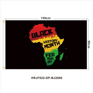3x5 FT Black History Month Flag Banner Achtergrond Decoraties Polyester UNIA Black Liberation African met twee messing doorvoertules