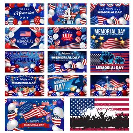 Nouvelle arrivée 0,9 x 1,5 m drapeau de la fête de l'indépendance 4 juillet bannière décorations polyester USA extérieur mémorial américain vacances signe avec deux œillets en laiton