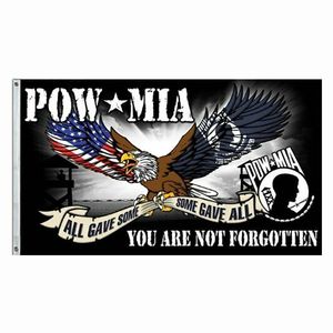 3x5 FT POW-MIA VOUS N'ÊTES PAS OUBLIÉ Drapeau POW MIA POWMIA Bannière Militaire ManCave