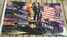 3x5 ft Trump Flag Cheap Wholesale Advertising Trump Tank Flags Donald on The Tank Banner 3x5ft pour les élections américaines de 2020