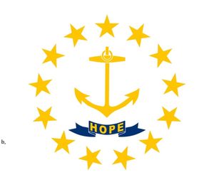 3x5 FTS 90 * 150 cm Verenigde Staten Rhode Island State Vlag 100% Polyester Banner Vlaggen van RL State Direct Factory RRD13294