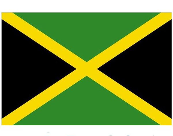 3x5 Jamaïque Drapeau 90x150 cm Pays Drapeaux nationaux bon marché de la Jamaïque avec deux Œillets, SN3209 livraison gratuite