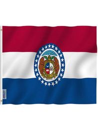 3x5 Missouri State Flag and Banner suspendu tous les pays tout logo de conception Impression double face avec 80 saignements2021059