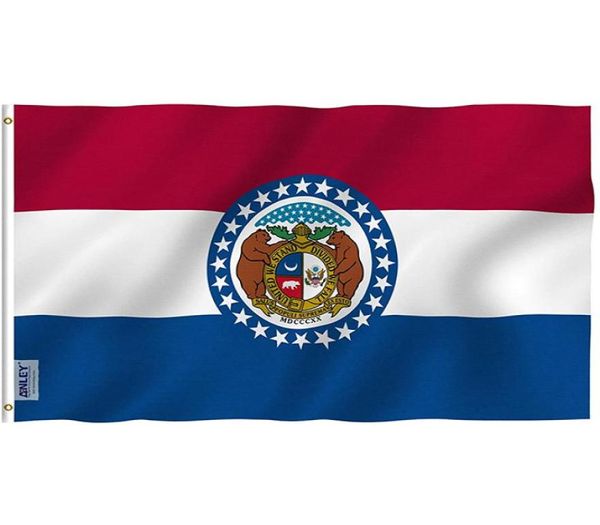 Bandera y pancarta del estado de Missouri de 3x5 para colgar en todo el país, cualquier logotipo de diseño, impresión a doble cara con 80 sangrados9110747