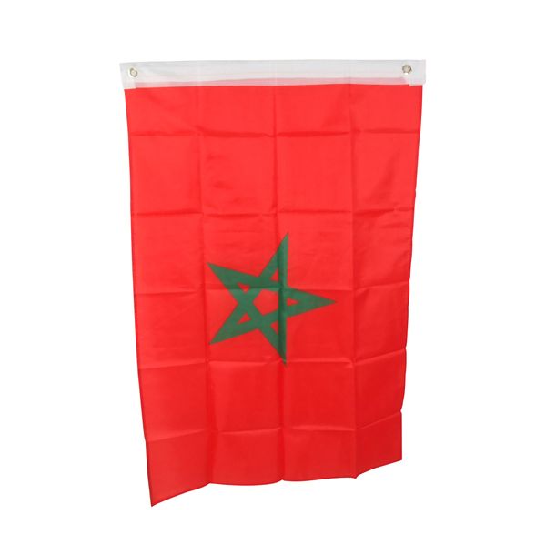 3x5 Maroc Drapeau National Suspendu 150X90CM Drapeaux Tissu Polyester De Haute Qualité, livraison gratuite, toute conception tout logo